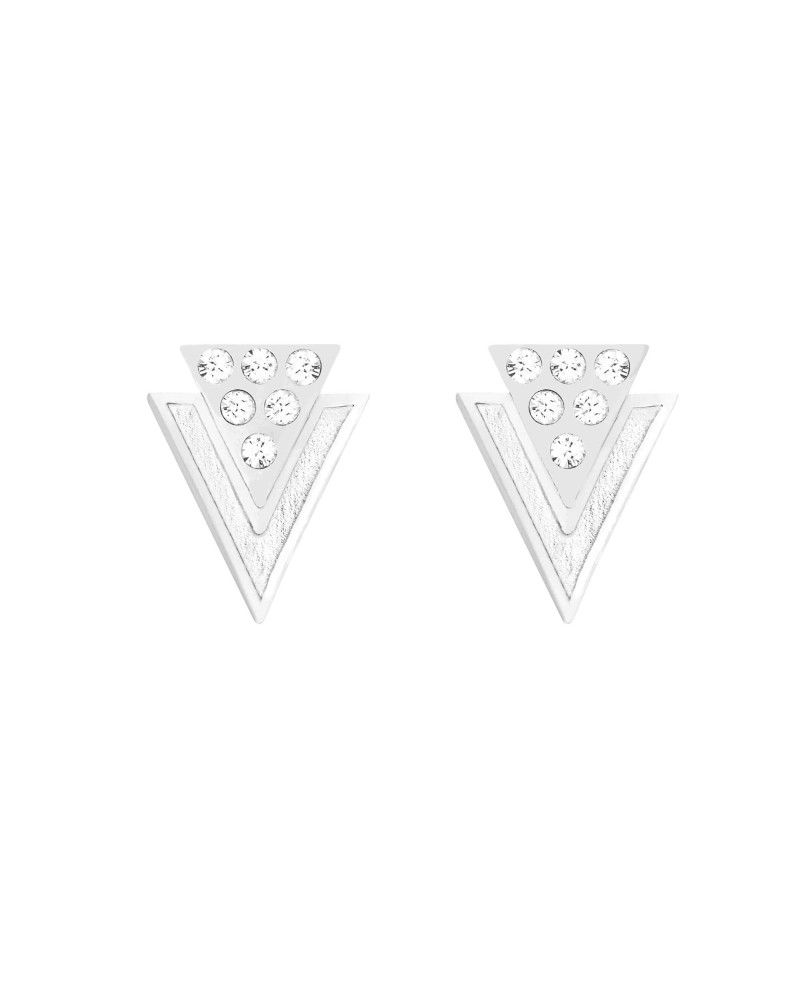 Srebrne kolczyki trójkąty z kryształkami SWAROVSKI® CRYSTAL
