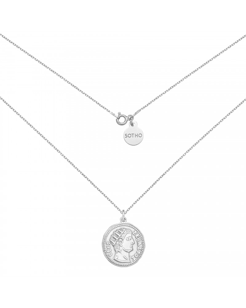 Srebrny medalion z monetą