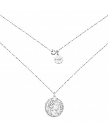Srebrny medalion z monetą