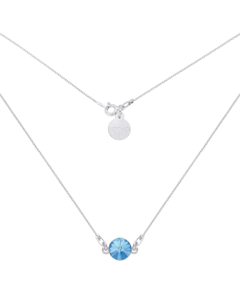 Srebrny naszyjnik z niebieskim kryształem SWAROVSKI® CRYSTAL