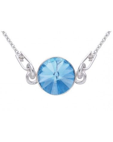 Srebrny naszyjnik z niebieskim kryształem SWAROVSKI® CRYSTAL