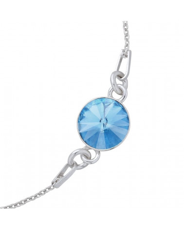 Srebrna bransoletka z jasnoniebieskim kryształem SWAROVSKI® CRYSTAL