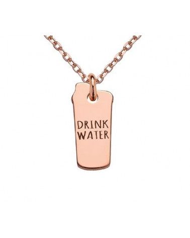 Naszyjnik z różowego złota shaker DRINK WATER