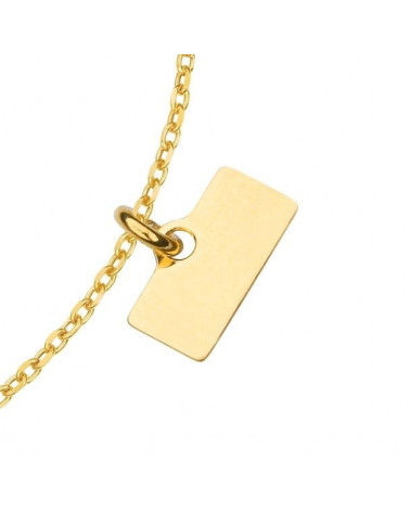 Złota bransoletka z minimalistyczną blaszką