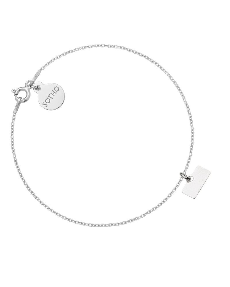 Srebrna bransoletka z minimalistyczną blaszką