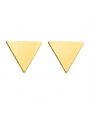 Złote kolczyki pełne trójkąty