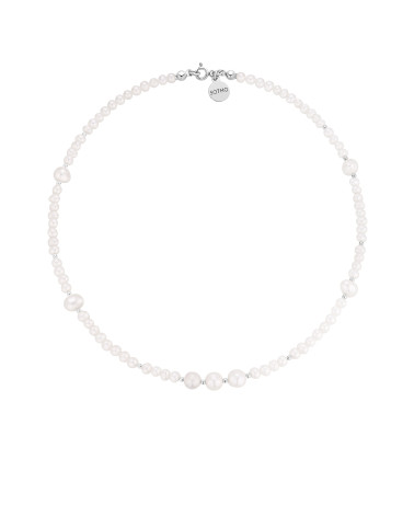 Srebrny naszyjnik z pereł...