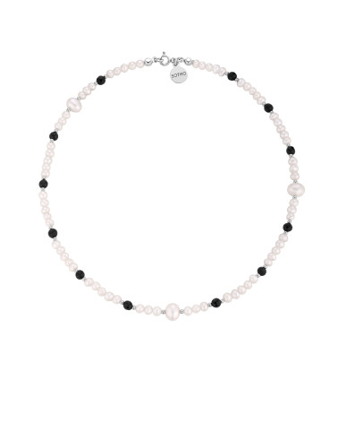 Srebrny naszyjnik z pereł...