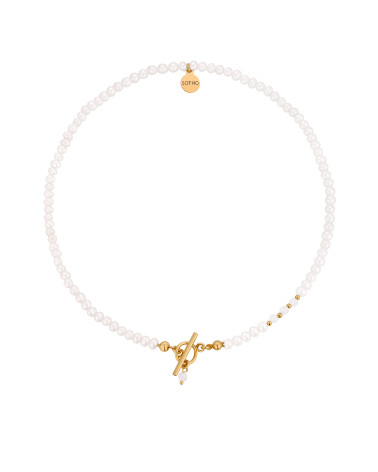 Złoty naszyjnik z pereł...