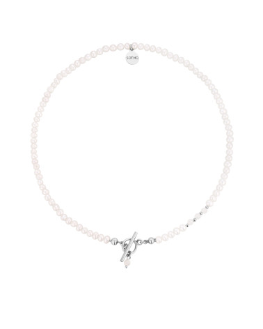 Srebrny naszyjnik z pereł...