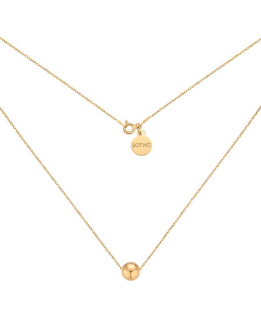 Złoty naszyjnik z kulką