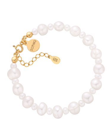 Złota bransoletka z pereł...
