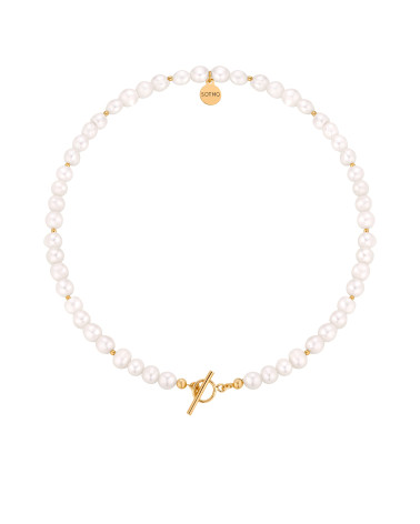 Złoty naszyjnik z pereł...