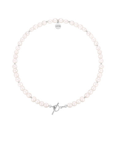 Srebrny naszyjnik z pereł...