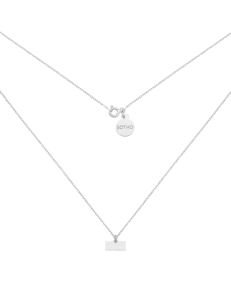 Srebrny naszyjnik naszyjnik z minimalistyczną blaszką