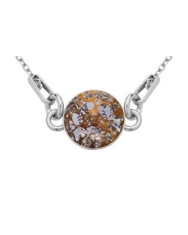 Srebrny naszyjnik z kryształem Rose Patina SWAROVSKI® CRYSTAL