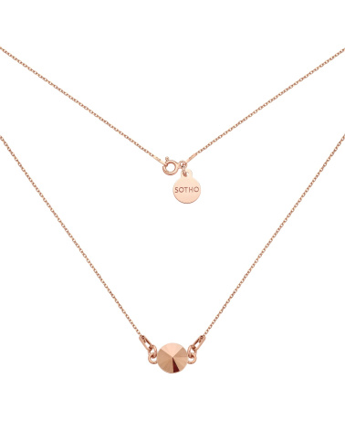 Naszyjnik z różowego złota z kryształem Rose Gold SWAROVSKI® CRYSTAL