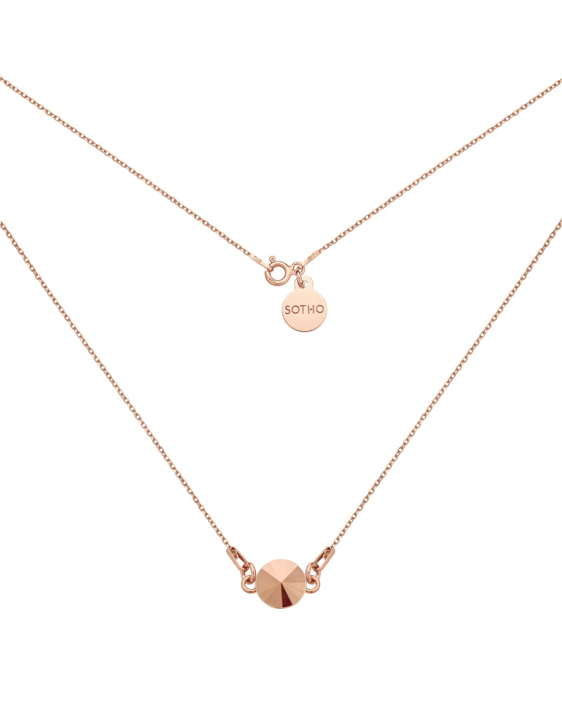 Naszyjnik z różowego złota z kryształem Rose Gold SWAROVSKI® CRYSTAL