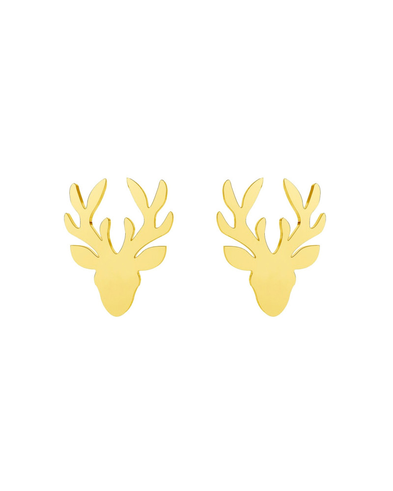 Złote kolczyki jelenie