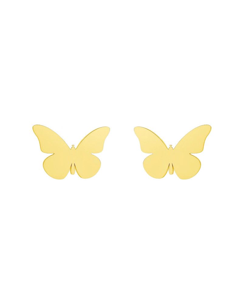 Złote kolczyki motyle