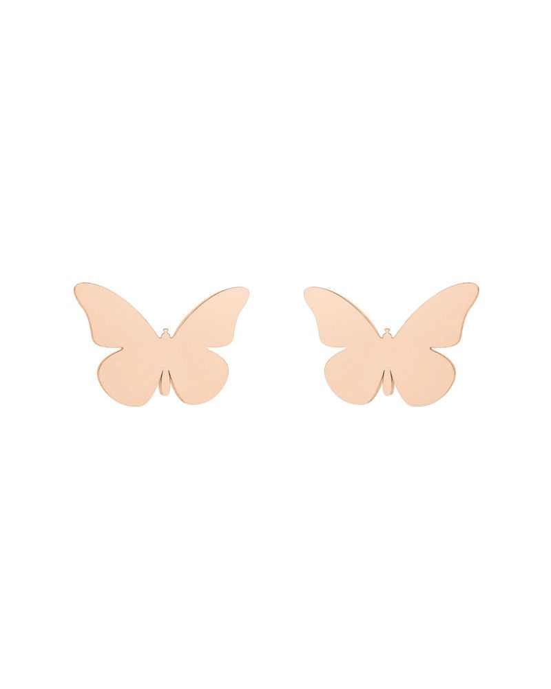 Kolczyki motyle z różowego złota