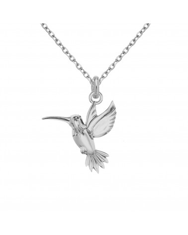 Srebrny naszyjnik z kolibrem