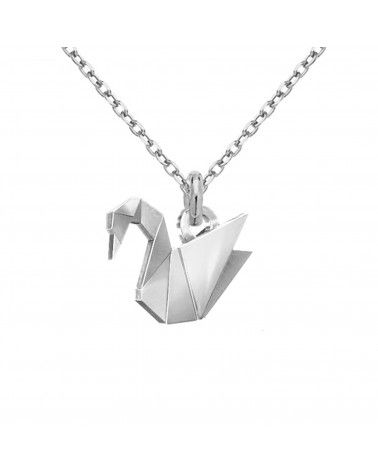 Srebrny naszyjnik z łabędziem origami