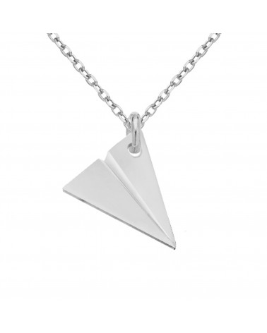 Srebrny naszyjnik z samolocikiem origami