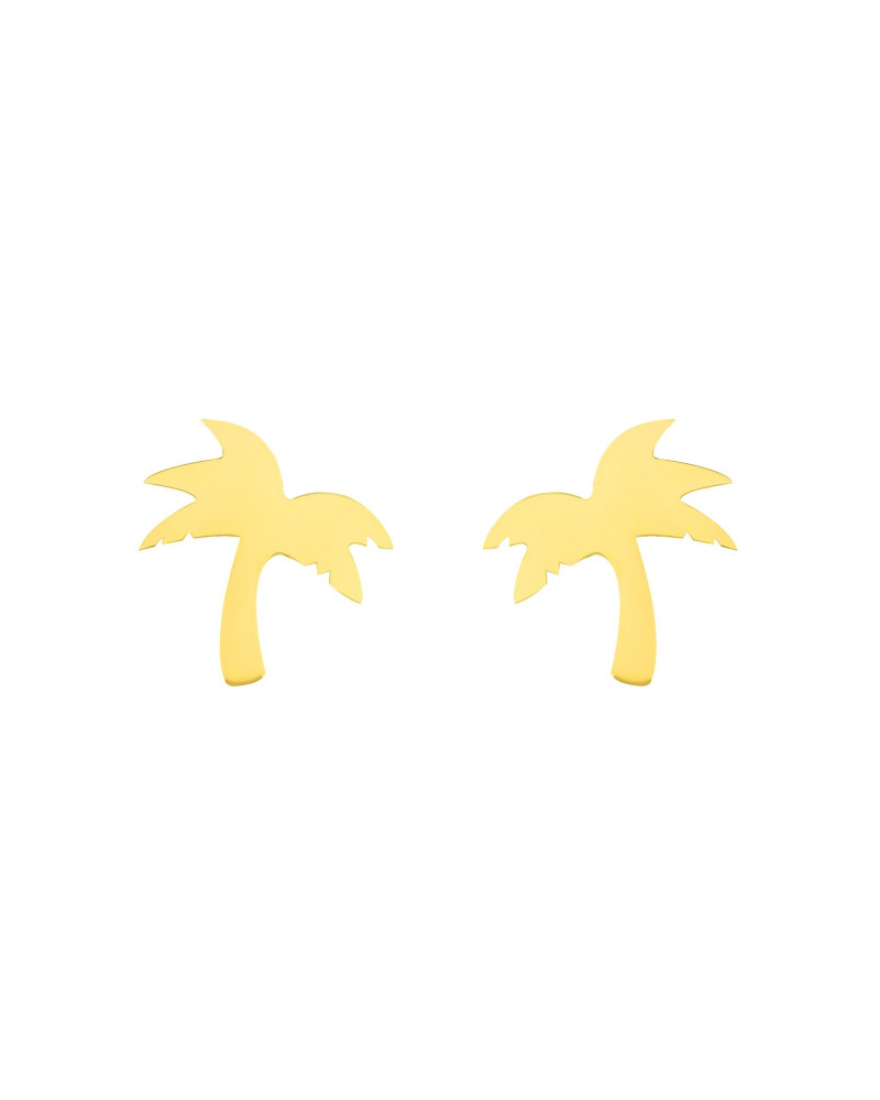 Złote kolczyki palmy