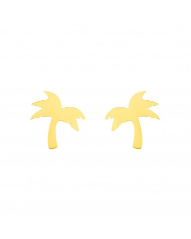 Złote kolczyki palmy
