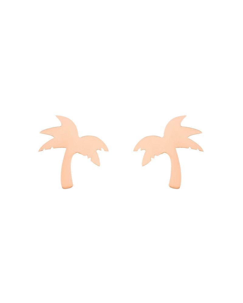 Kolczyki palmy z różowego złota