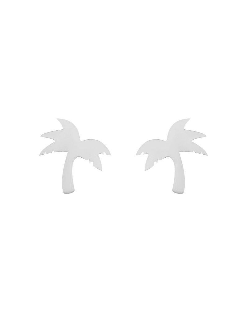 Srebrne kolczyki palmy