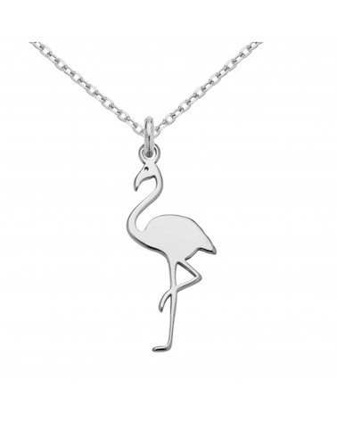 Srebrny naszyjnik z flamingiem