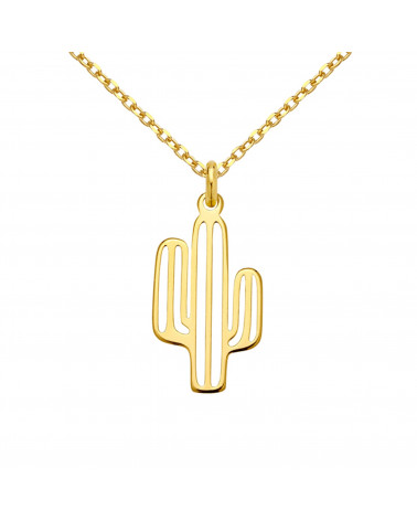 Złoty naszyjnik z kaktusem