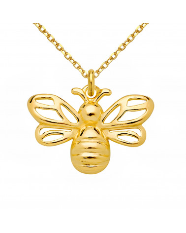 Złoty naszyjnik z pszczółką