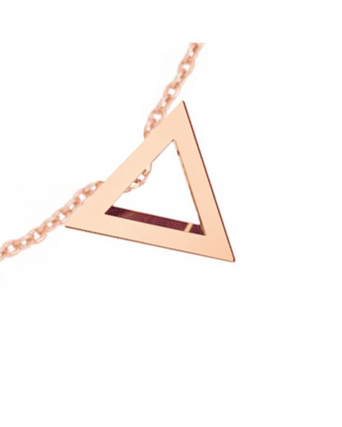 Bransoletka z przestrzennym trójkątem z różowego złota