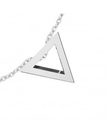 Srebrna bransoletka z przestrzennym trójkątem 