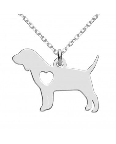 Srebrny naszyjnik z psem rasy beagle
