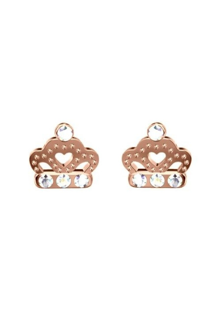 Kolczyki korony z różowego złota wysadzane kryształami Crystal SWAROVSKI® ELEMENTS