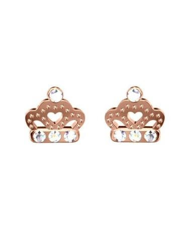 Kolczyki korony z różowego złota wysadzane kryształami Crystal SWAROVSKI® ELEMENTS