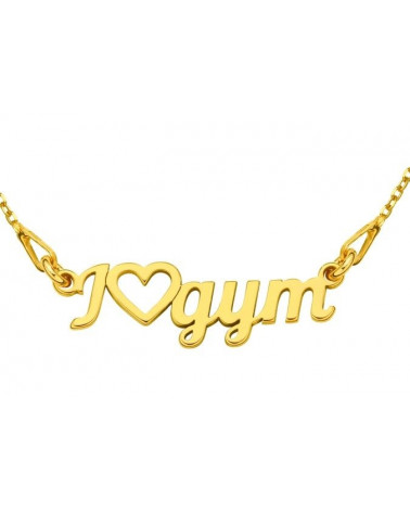 Złoty naszyjnik I Love Gym