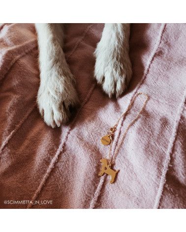 Bransoletka z różowego złota z psem rasy jack russell terrier